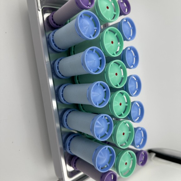 Clairol Smart Setter Hot Rollers Curlers 20 Wax Core Rubber Working no clips - Picture 3 of 4